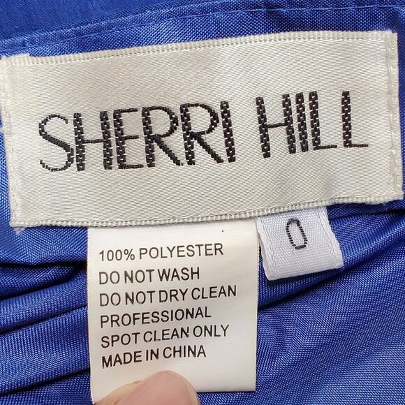 Sherri Hill Blue Two Piece Cocktail Homecoming Dress Embellished Short Skirt 0 - Picture 16 of 16